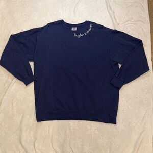 Comfort Colors Navy Blue Crewneck Sweater
